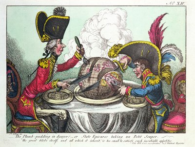The Plum Pudding in Danger by James Gillray